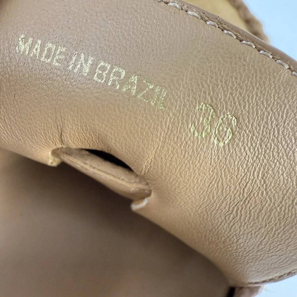 Xirena Suede Beaded Moc Mule Womens 36 Tan Slip-On Comfort Shoe $285 - Picture 8 of 10